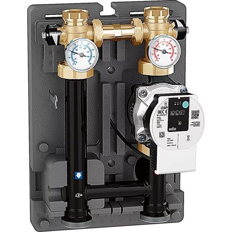 Gruppo di distribuzione diretta per impianti di riscaldamento e condizionamento, DN 25 Caleffi 165640HE3 Nero