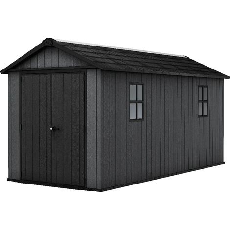 Keter Newton 7515 Gartenhaus - 476x230x246cm, Grau, Evotech™ Kunststoff