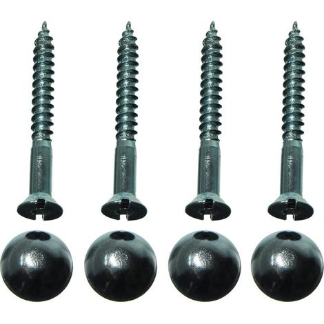Lot de 12 vis de rétroviseur Pozi chromées à tête bombée 20,3 x 3,8 cm (1/2)