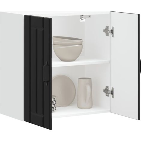 Küchen-Hängeschrank Lucca Schwarz Holzwerkstoff