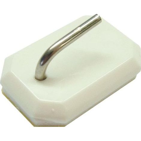 Lot de 4 crochets à rideaux en plastique, crochet rideau, rideaux, Plastique, Blanc, 2,5 x 1 x 1,5 cm (1/2)