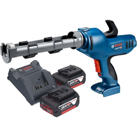 Bosch GCG 18V-310 Pistola a cartuccia professionale a batteria 18 V 310 ml 3,5 kN + 2x batteria ricaricabile 5,0 Ah + caricabatterie