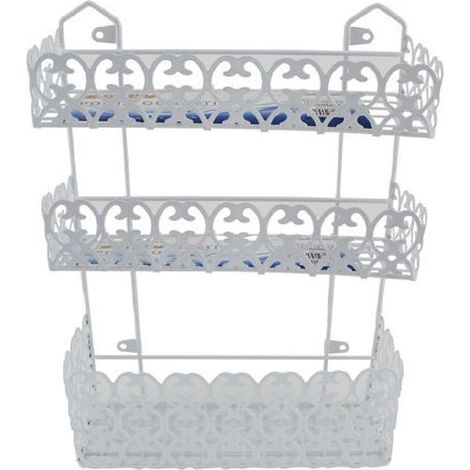 Cleafe - Portaoggetti Sapone Bagnoschiuma 3 Piani Ripiani Appoggio Bagno Da Parete 52526 - (1/2)