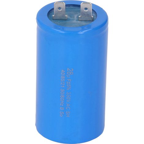 Condensateur de démarrage Moteur CBB60 2 broches 28µF 350VAC 50/60Hz pour Générateur Pompe à air Compresseur