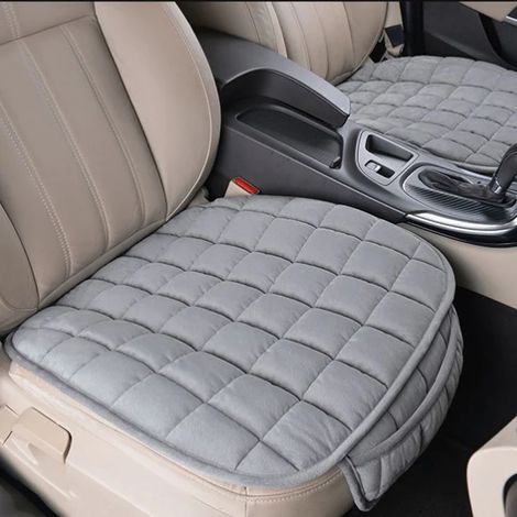 Housse de siège de voiture hiver coussin de siège chaud anti-dérapant universel siège de chaise avant coussin respirant pour véhicule Auto protecteur de siège de voiture gris