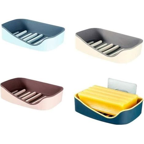 Plastik-Seifenschale mit Saugnapf  
Ablaufkorb für Küche, Bad und Dusche  
Ideal für Hotel oder Zuhause – im Set