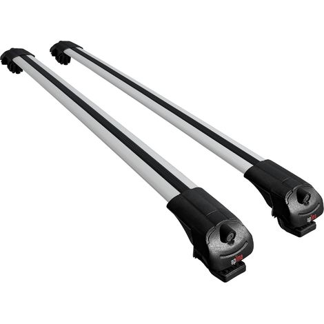 Compatible avec Dacia Duster 2 (HM) 2018-2024 ACE-1 Modèle Barres de Toit Railing Porte-Bagages de Voiture Aluminium Gris 2 Barres
