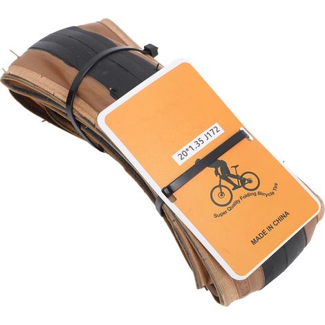 Pneu de vélo pliable 20 x 1,35 pouces en caoutchouc résistant à l'usure, pneu de rechange pour vélo de route pliable (1/5)