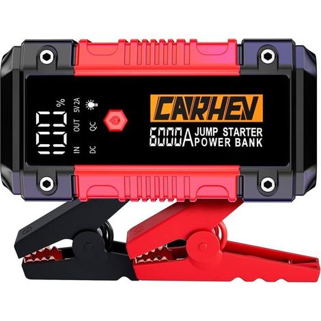 Booster Batterie Voiture - SUTEO - 6000A - 26800Mah - Démarreur 12V - LED & Écran LCD