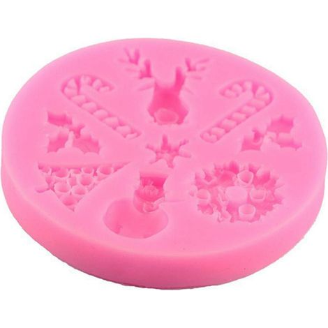 Weihnachtliche Silikon-Backform, dekorative Kuchen-, Fondant- und Schokoladenform (Nr. 18) (1/5)