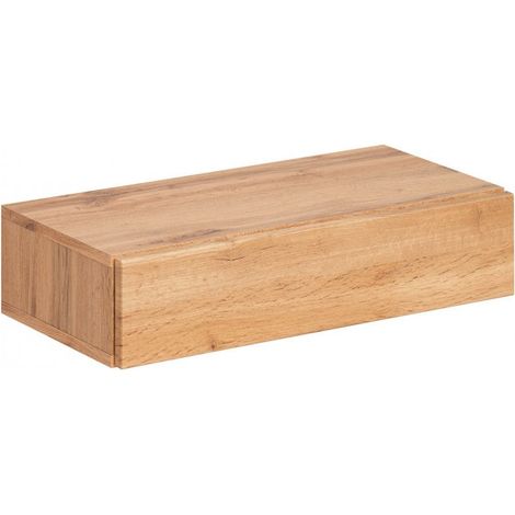 Tiroir et étagère muraux Easy II - L 100 x P 30 x H 60 cm - Marron et blanc - Livraison gratuite (1/4)