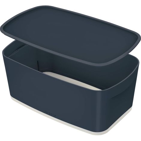 Leitz Cosy Scatole, Grigio Velluto, Contenitore S con Coperchio (1/4)
