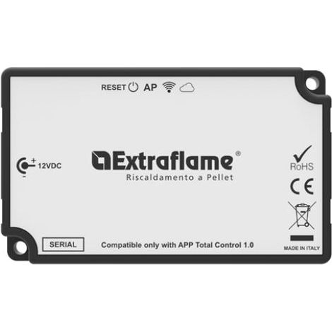 Module Wifi Etiquette Blanche Compatible Avec Application Total Control - Nordica Extraflame