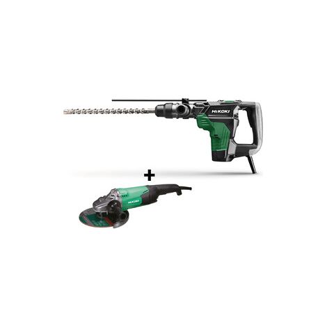 HIKOKI/HITACHI SET MARTELLO DH40MC + SMERIGLIATRICE G23ST