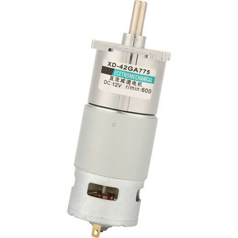 XD-42GA775 Mikro-Gleichstrom-Getriebemotor, Drehmomentstarker Motor mit einstellbarer Drehzahl und Montagehalterung (600 U/min, 12 V) (1/5)