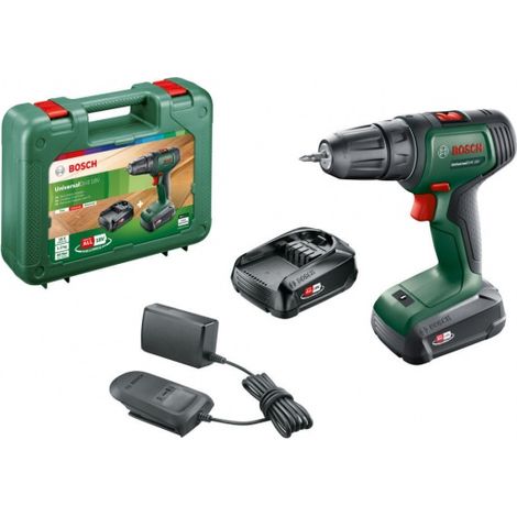 Bosch Utensili - Trapano avvitatore a batteria da 18 V, 2 batterie Li-Ion da 1,5 Ah, caricabatterie 06039D4002 (1/10)