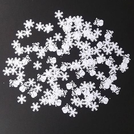 100 Confettis,Paillettes,Flocons de neige,Père Noël,Rennes,Décoration de table,Noël