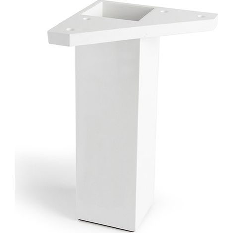 Pied carré en plastique d'une hauteur de 150 mm et finition blanc. Dimensions: 42x42x150 mm - talla