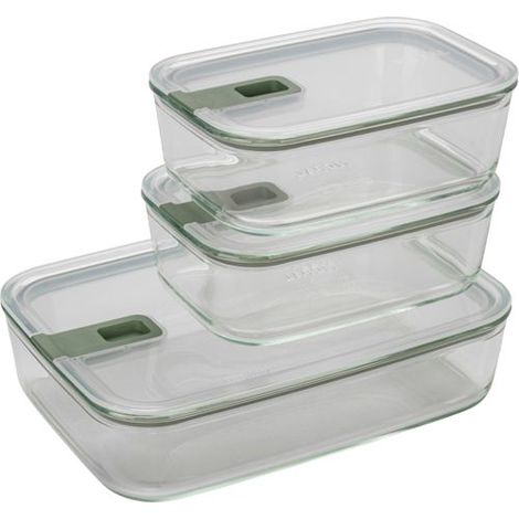 Küchenzubehör mepal easy clip 3-teilig Glas Nordic Sage