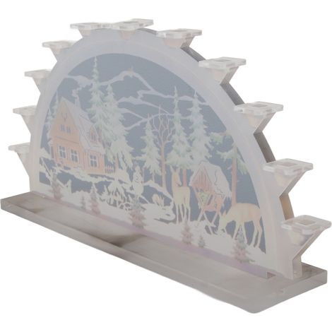Le Père Noël arrive - Ornement lumineux LED en acrylique - Bougie de Noël - Pont (1/5)