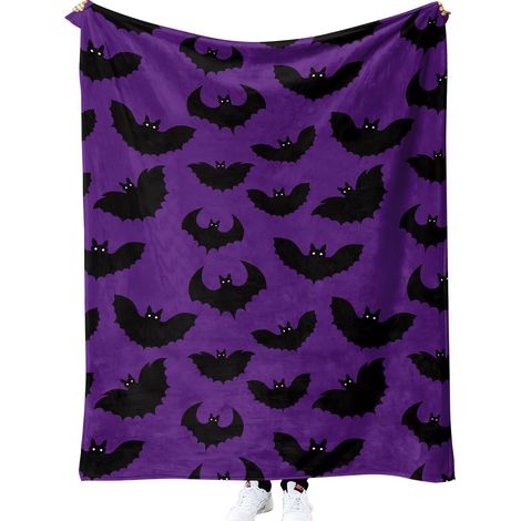 Couverture d'Halloween 150 cm x 200 cm, idéale pour les lits de fête - 65