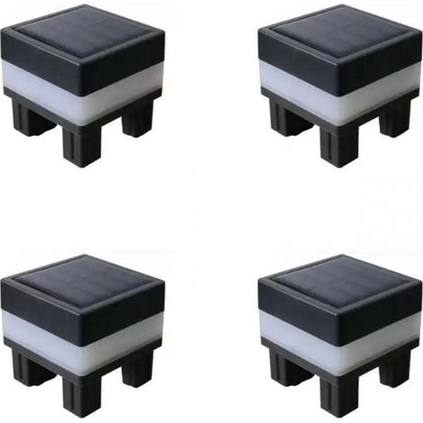 4 lampes solaires LED, lampes solaires pour clôtures, éclairage de jardin extérieur (1/5)