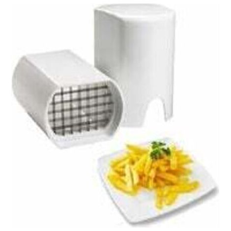 Coupe Frite,Coupe Frites Manuel, Coupe Frites Professionnel, Coupe Pomme de Terre pour Frite, Grille Coupe Frite INOX (Blanc) (1/5)