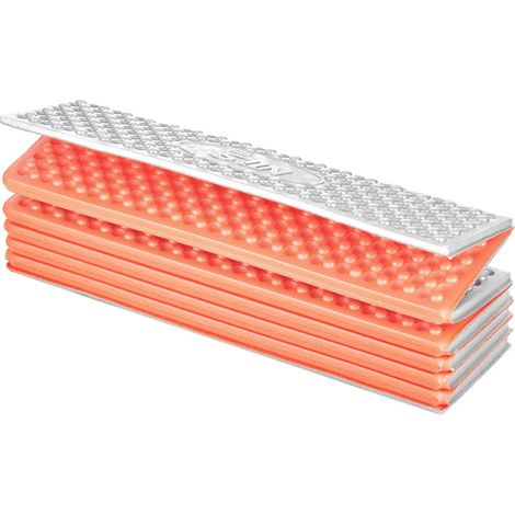 Esterilla turística plegable, borde de aluminio, 195 cm, color naranja