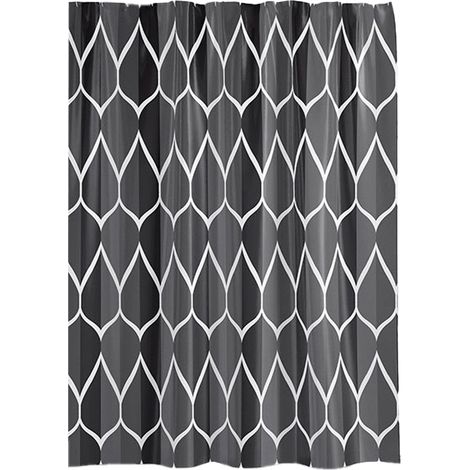 Rideau De Douche - Polyester Imperméable Antimoisissure - Pour Salle De Bain Cabine Ou Baignoire - 180 X 180 Cm Ou 180 X 200 Cm - 1 Piece (1/5)