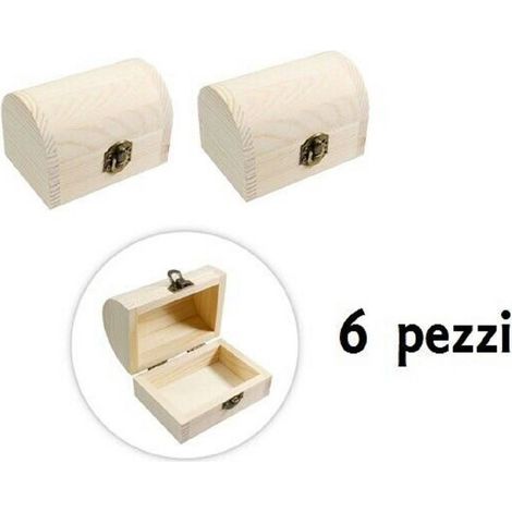 Trade Shop - SET MIT 6 DECOUPAGE-HOLZBOXEN SCHMUCKBOX-KÄSTCHEN -