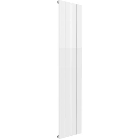 Reina Casina Single Vertical Aluminium Radiator 1800mm H x 375mm W - White (1/2)