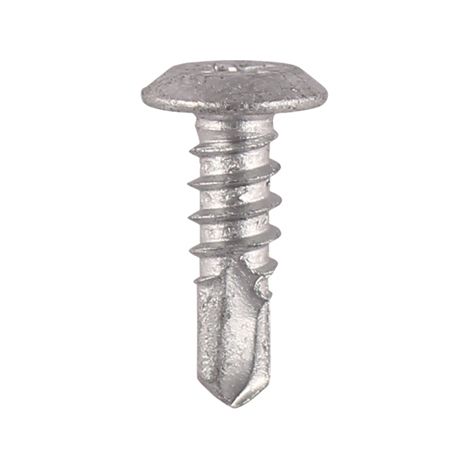 TIMCO Self-Drilling Metal Framing Low Profile Pan Head Exterior Silver Screws - 4.8 x 16 (1/2)