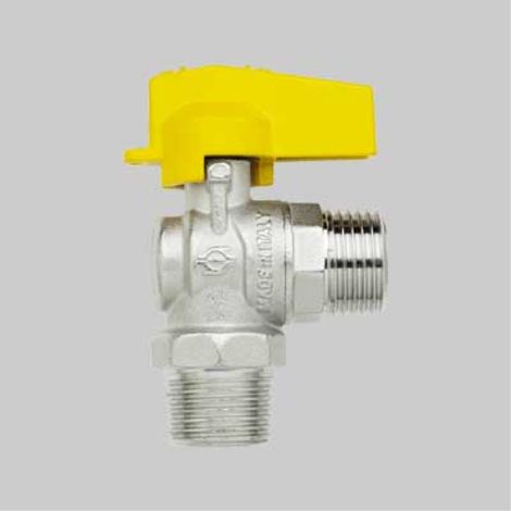 Rubinetto a squadra per gas m.m. 1/2" TIEMME (1/2)