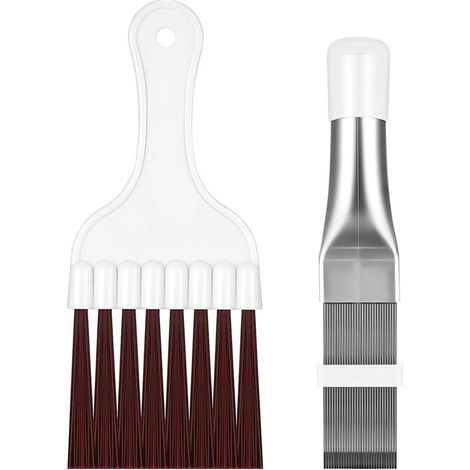 Brosse de Nettoyage de Climatiseu, 2 Pièces de Climatisation Condensateur Aileron Peigne, Peigne à Lamelles en Acier Palme de Nettoyage Brosse évaporateur Refroidisseur Outil de Réparation (1/5)