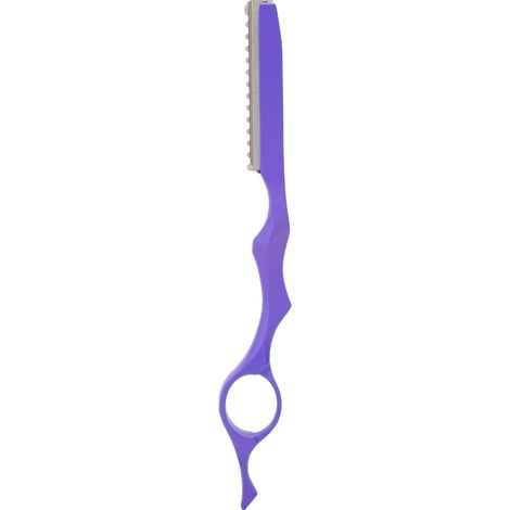 Rasoir à cheveux pour effiler, rasoir de coiffure professionnel, couteau de coupe, rasoir de texturisation, rasoir de coupe violet (1/5)