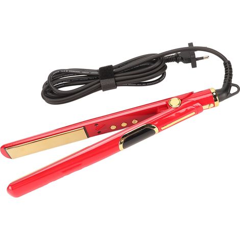 Lisseur professionnel, permanente ionique, outil de lissage de qualité salon, petit modèle rouge, norme européenne, 100-240 V (1/5)