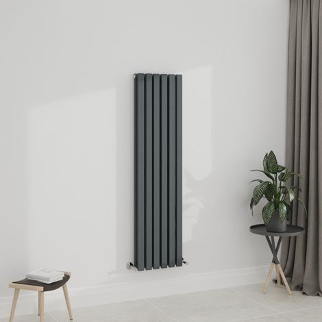 WarmeHaus Anthracite 1600x410mm Radiator Double Grey Flat Panel (1/5)
