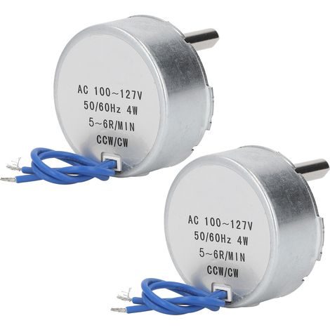 moteurs synchrones à courant alternatif 50TYC, 5 à 6 tr/min, rotation antihoraire/horaire, grand couple, faible bruit, pour plateau tournant, 100-127 V CA. (1/5)