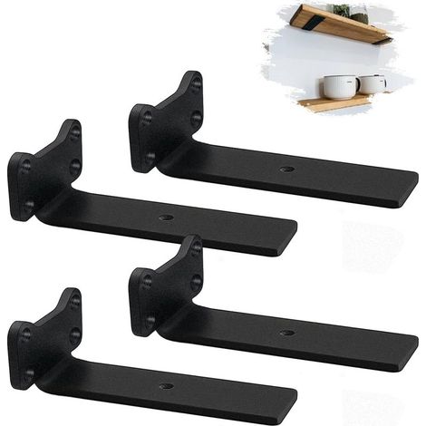 4 staffe da parete per ponteggi, spessore 5 mm, staffe da parete, staffe per nascondiglio per gatti (10 cm) (1/5)