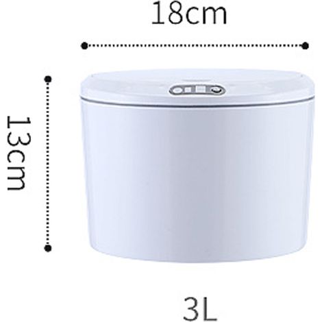 Ortviai Poubelle Automatique de Bureau avec Capteur Infrarouge 3 L – Couvercle Repliable, Alimentée par Piles AAA (1/4)