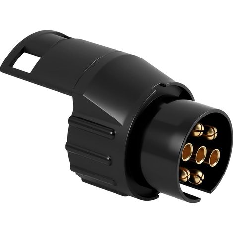 Adaptateur Prise Remorque Attelage 7 Broches vers 13 Broches, Adaptateur Prise Remorque 7 vers 13, Convertisseur Attelage Voiture pour Remorque de Voiture, Tracteur, Caravane, Porte-vélo (1/5)