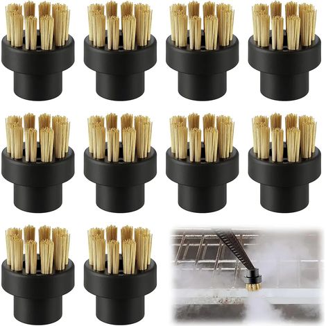 Dupray 10-teiliges Reinigungsbürsten-Set für Dampfreiniger, Messingbürsten, Dampfreinigerköpfe, Metallbürsten, Zubehör für die Reinigung verschiedener Oberflächen. (1/5)