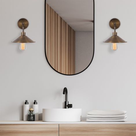 Wandlampe Bronzefarbener Metall-Allure