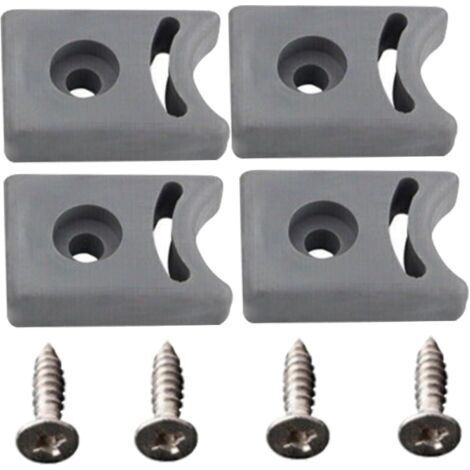 Butée De Porte De Douche Avec Vis 4 Jeux De Butée De Porte Coulissante De Remplacement Pré-Percée Bloc De Protection Anti-Collision Accessoires De Douche (1/5)