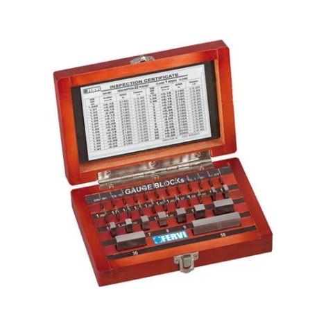Fervi B032/1 Blocchetti di riscontro piano in acciaio paralleli 32 Pz.