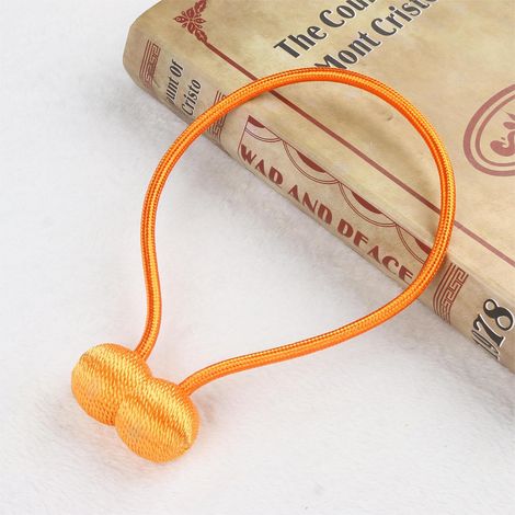 Attache de rideau magnétique orange 46 cm de long 1 attache de rideau accessoires de rideau aimant de rideau support de rideau (1/5)