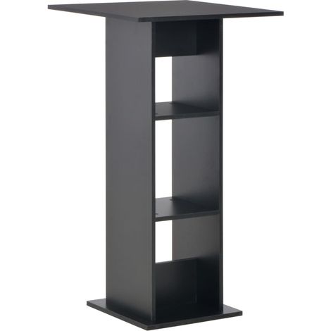 Bartisch Schwarz 60x60x110 cm