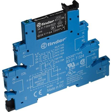 Finder 38.51.3.240.0060 Tension nominale: 240 V/AC 1 inverseur (RT) 1 pc(s) C159421