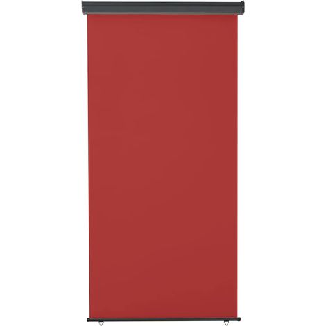 vidaXL Toldo lateral de balcón rojo 125x250 cm (1/2)