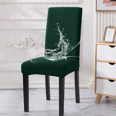 Housses de chaises (vertes, lot de 6), housses de salle à manger universelles, Str